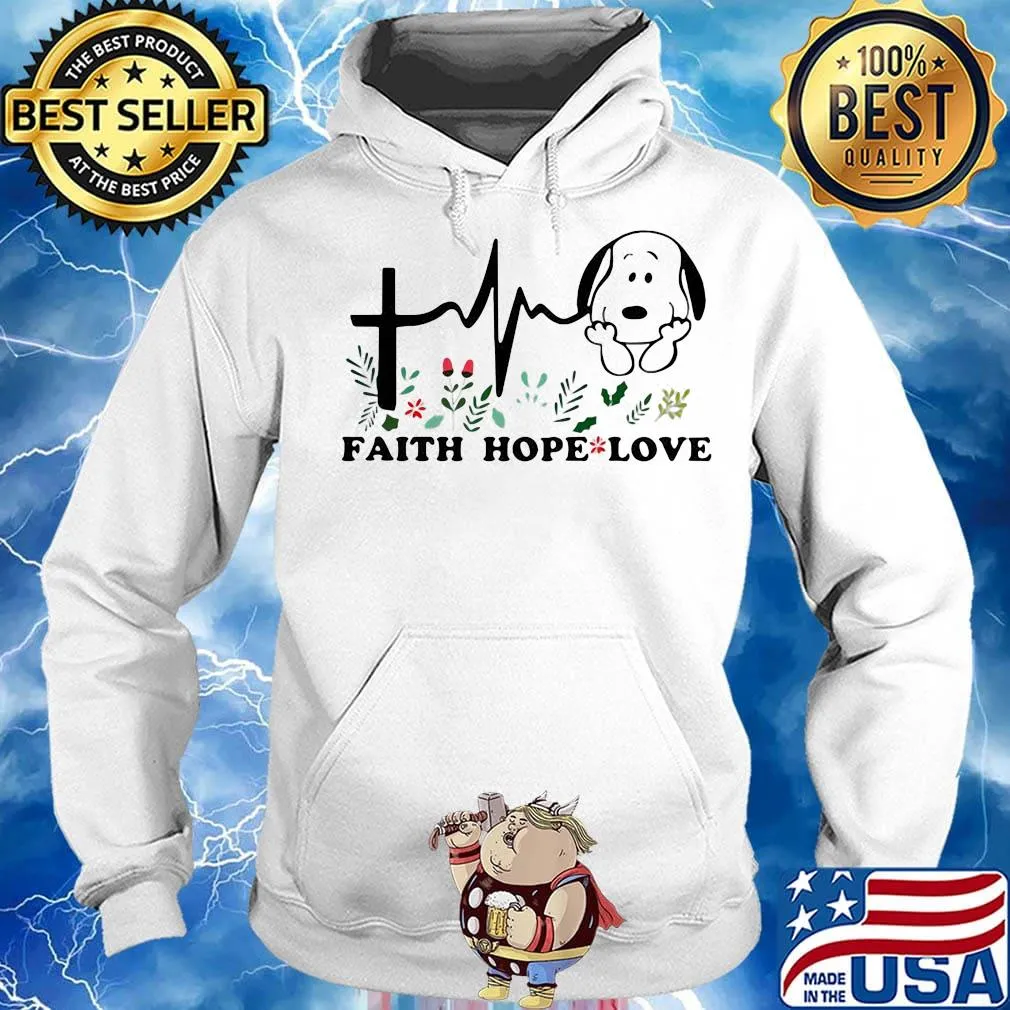 Snoopy heartbeat faith hope love s Hoodie