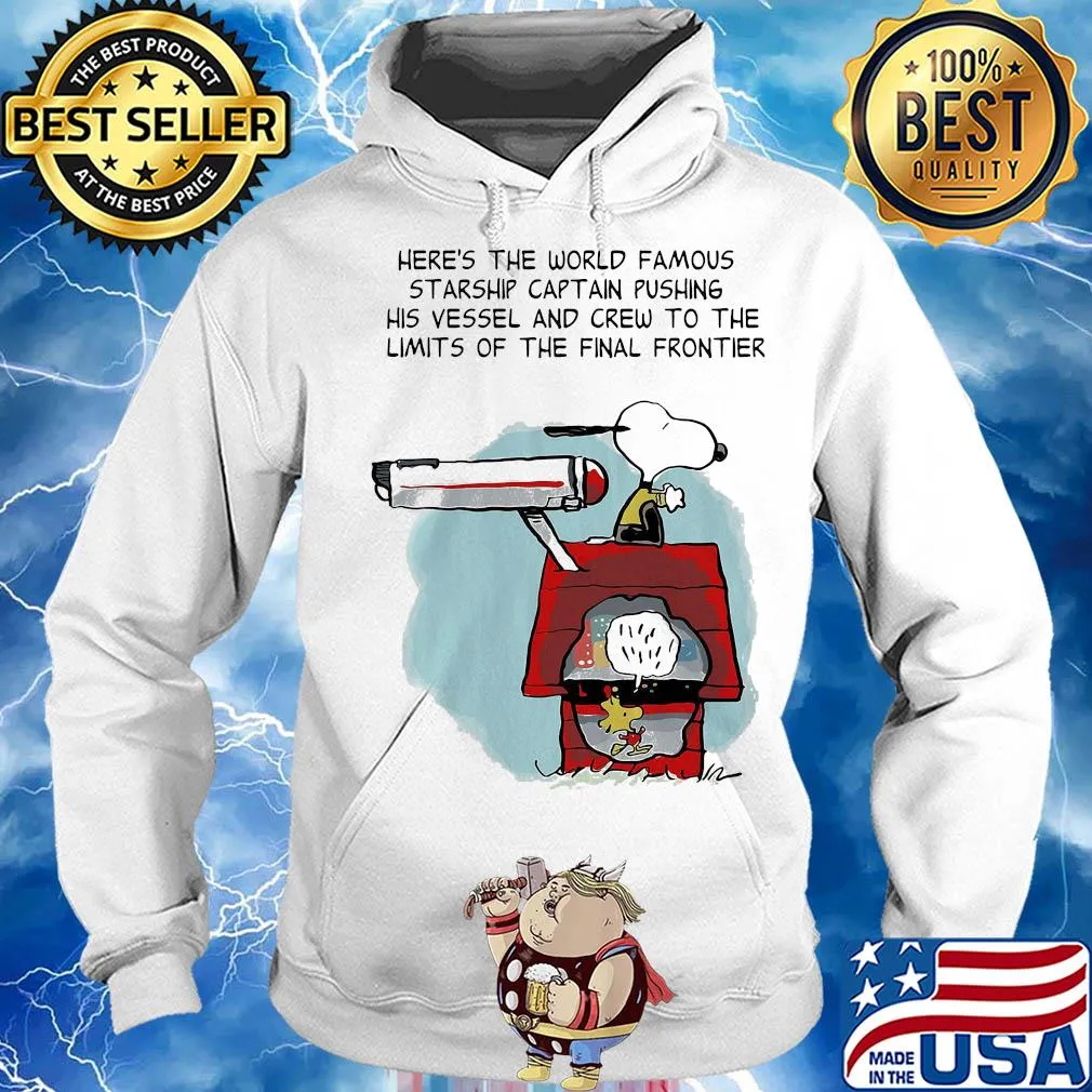 Snoopy home here's the world famous starship captain pushing his vessel and crew to the limits of the final frontier s Hoodie