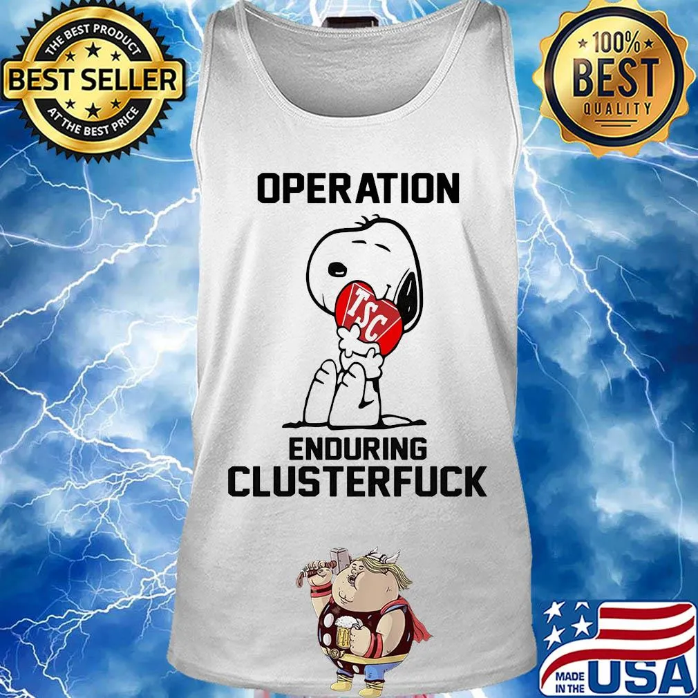 Snoopy hug tsc heart operation enduring clusterfuck s Tank top