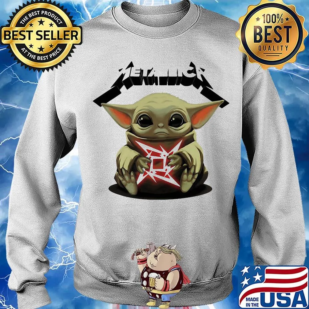 Star wars baby yoda hug metallica s Sweater