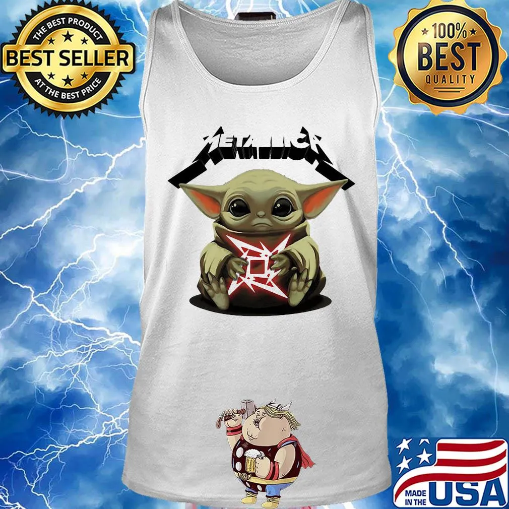 Star wars baby yoda hug metallica s Tank top