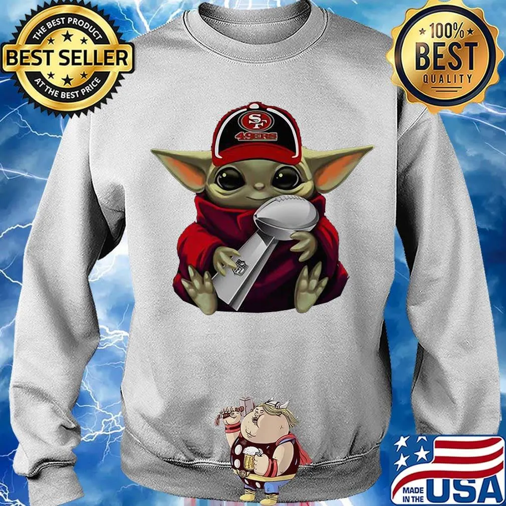 Star wars baby yoda hug san francisco 49ers champions s Sweater
