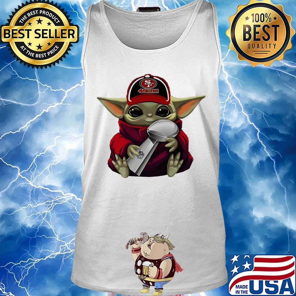 Star wars baby yoda hug san francisco 49ers champions s Tank top