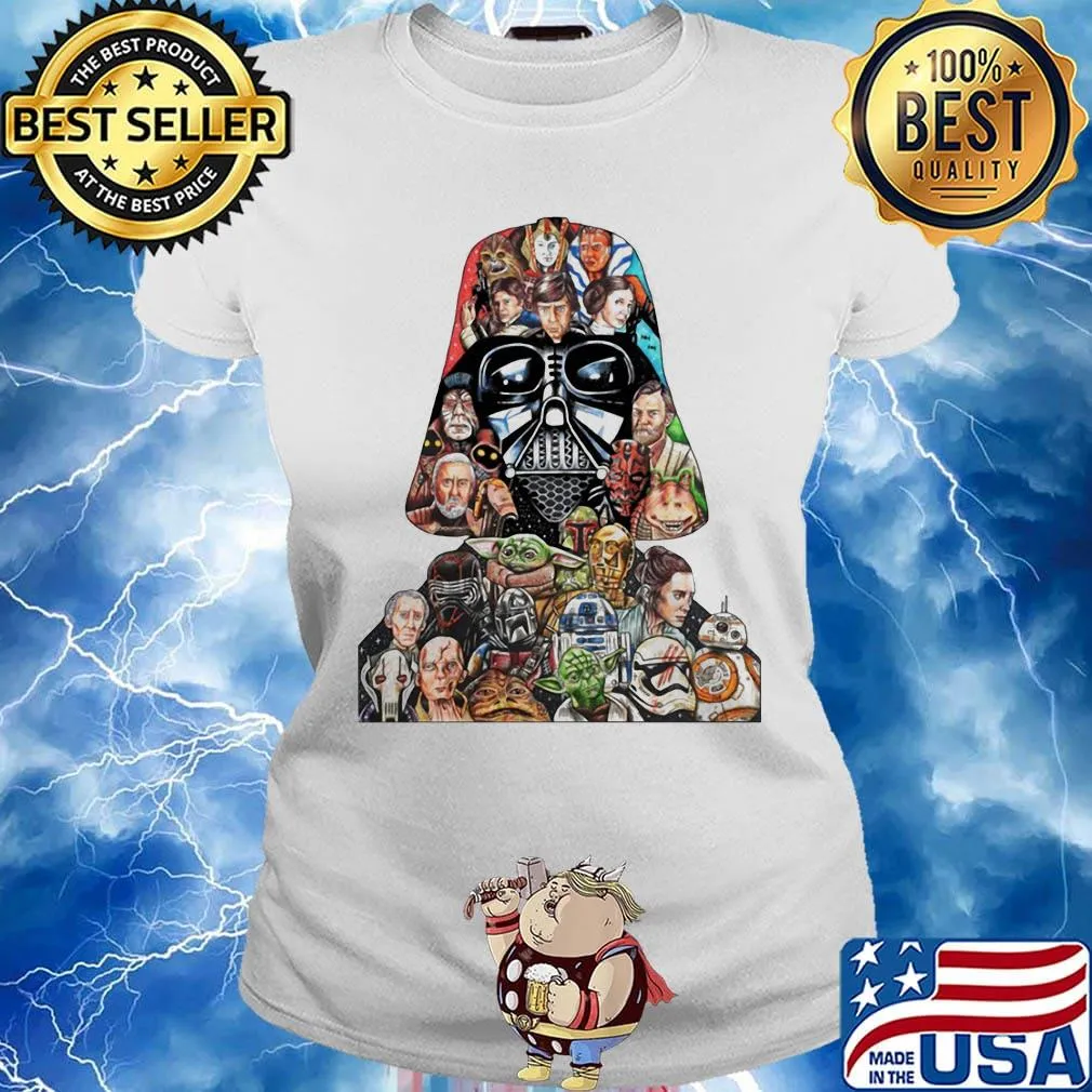 Star wars darth vader and characters s Ladies tee
