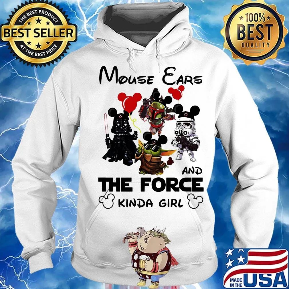Star wars mouse ears and the force kind of girl s Hoodie