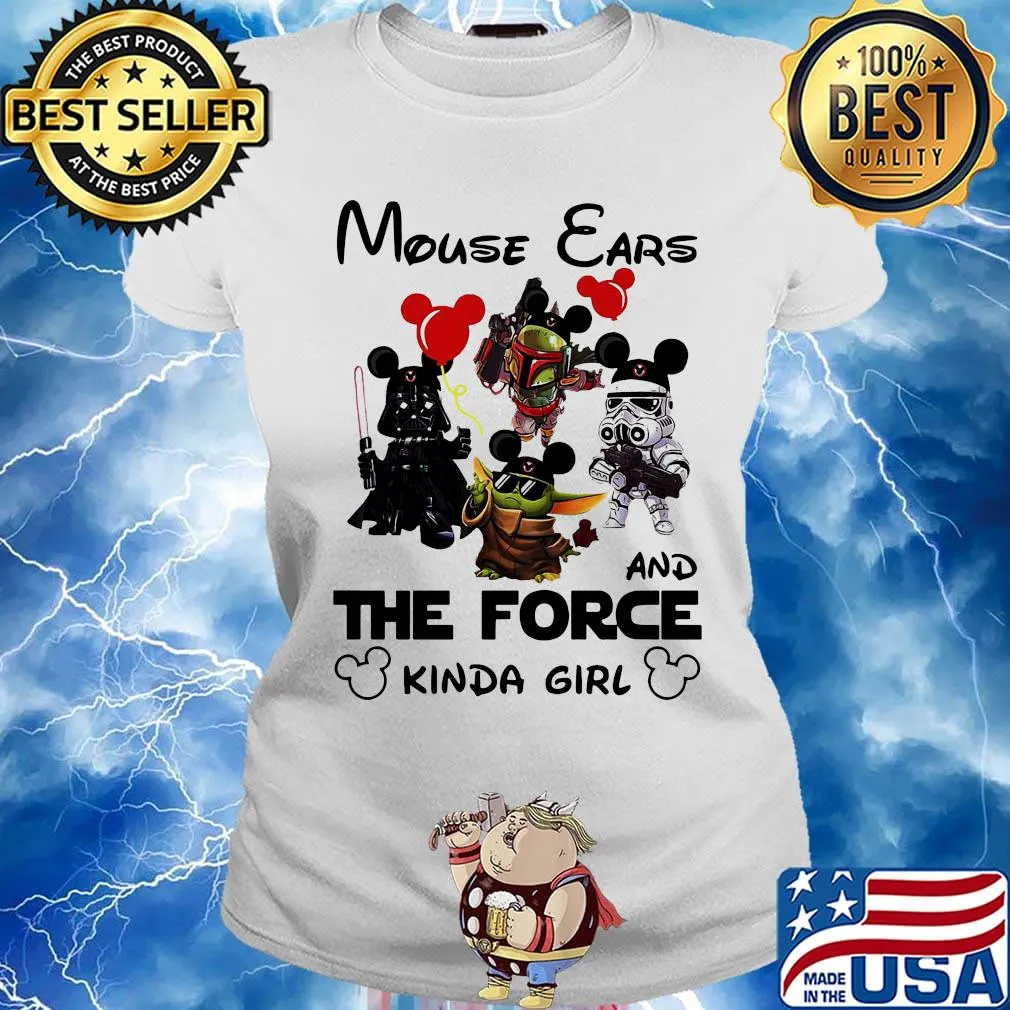 Star wars mouse ears and the force kind of girl s Ladies tee