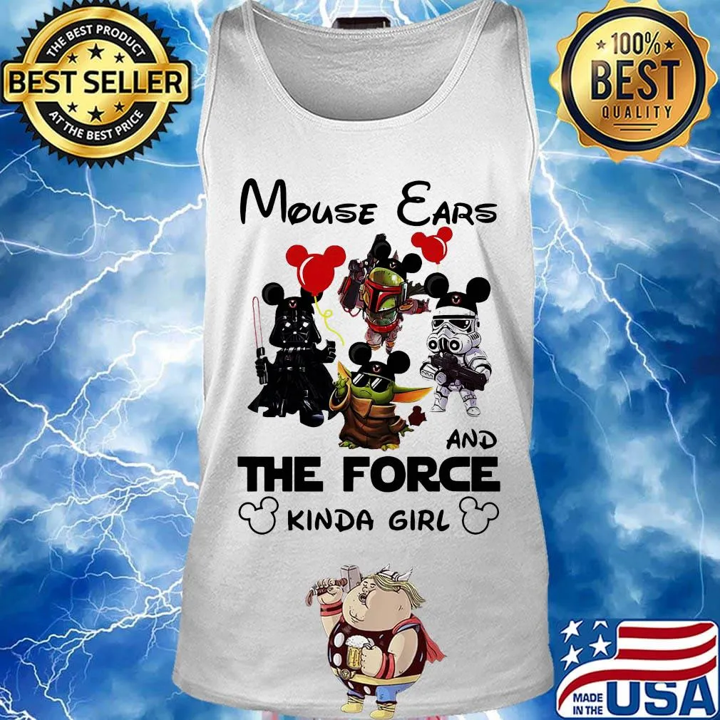 Star wars mouse ears and the force kind of girl s Tank top