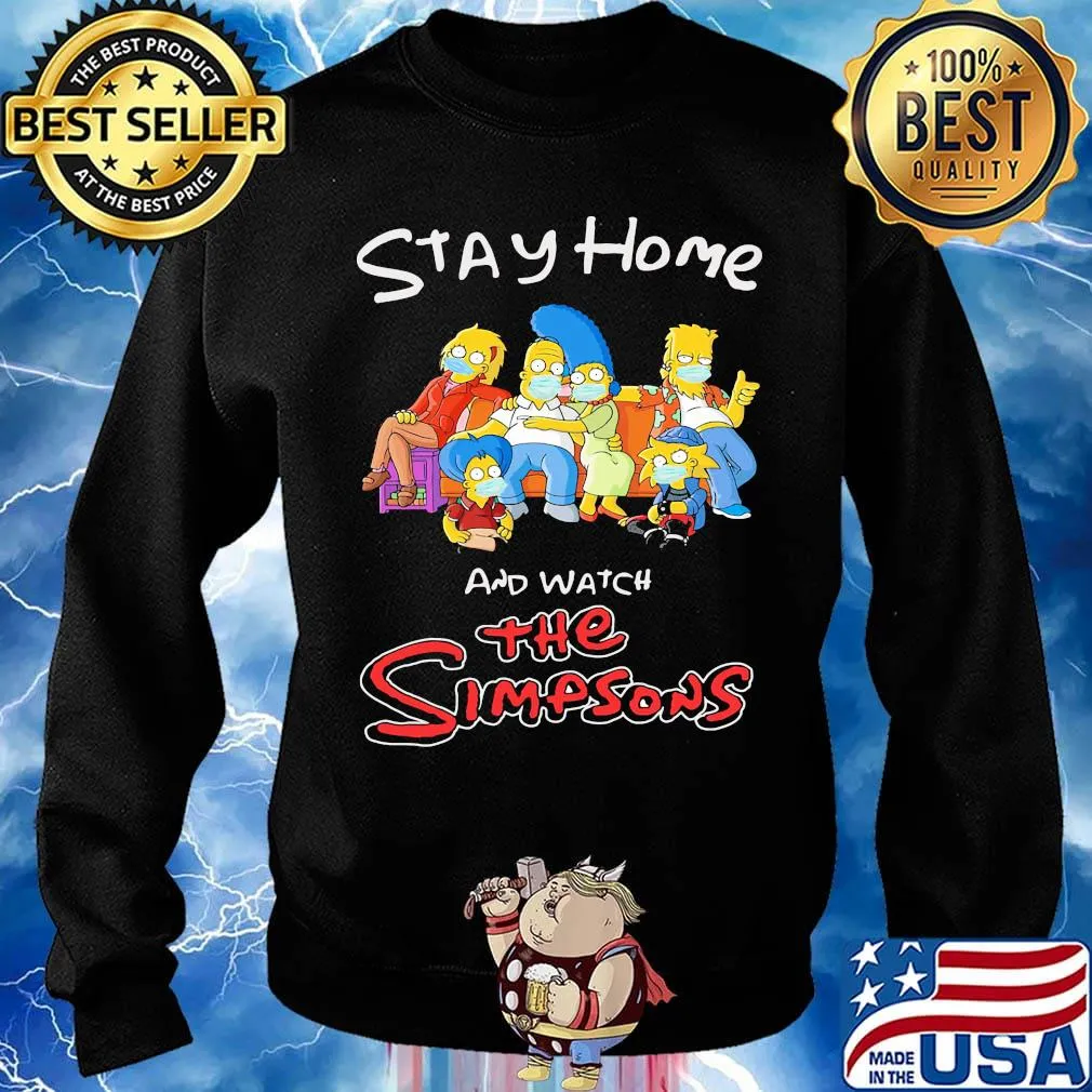 Stay home and watch the simpsons mask s Sweater