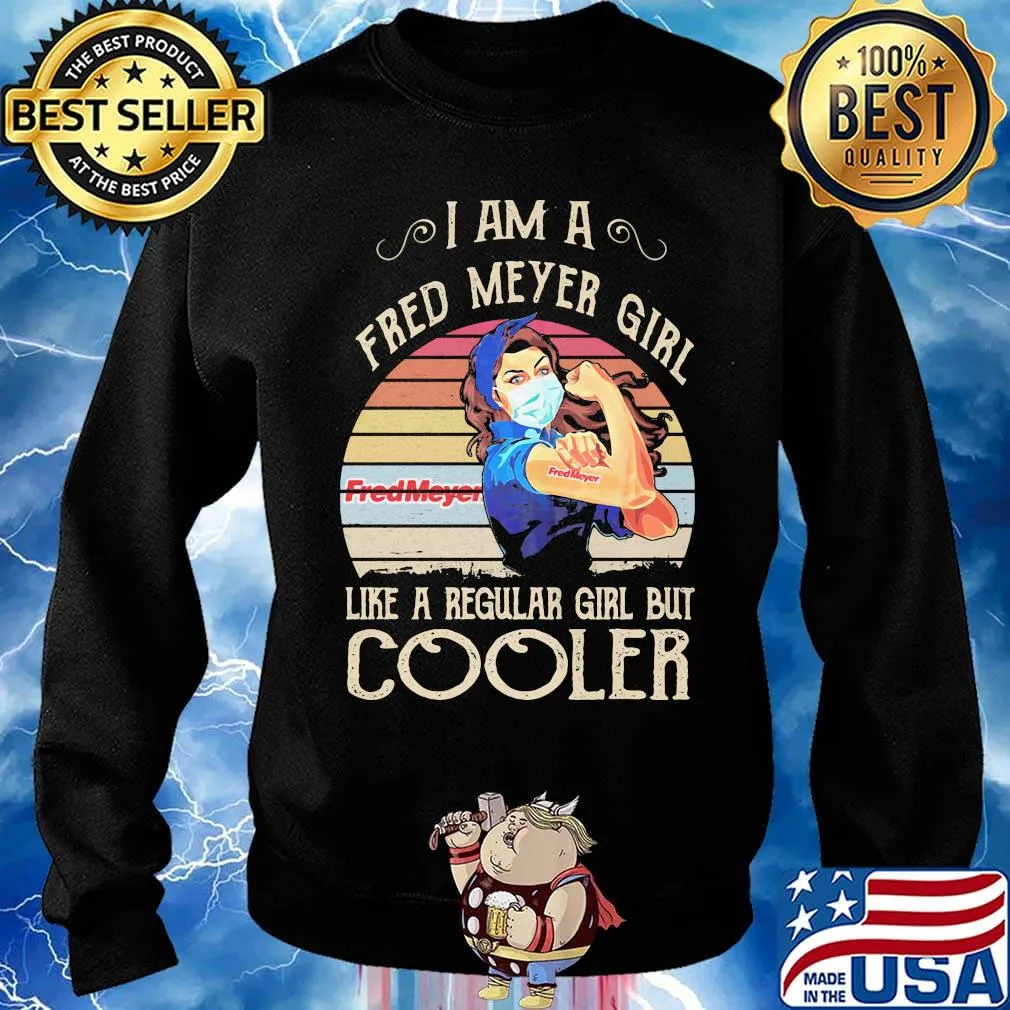 Strong girl mask i am a fred meyer girl like a regular girl but cooler vintage retro s Sweater
