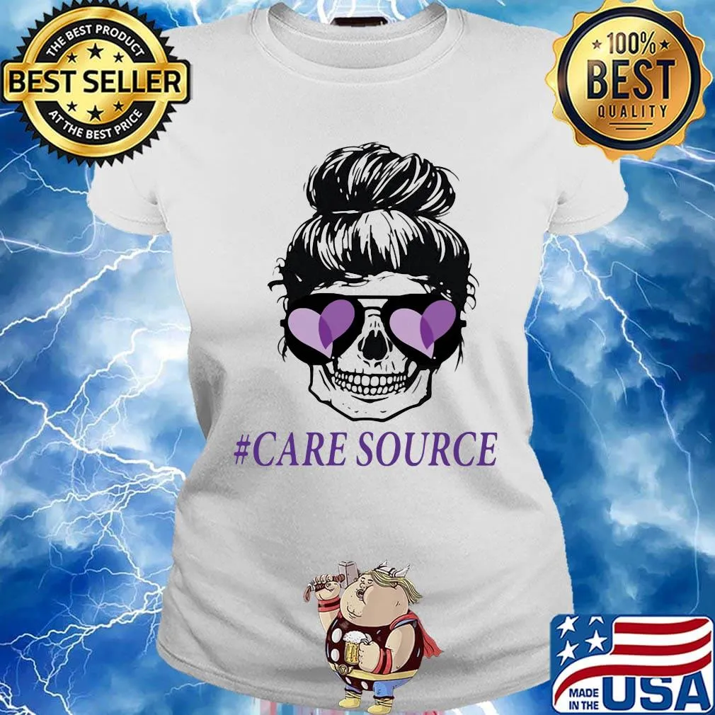 Sugar skull girl care source logo heart s Ladies tee