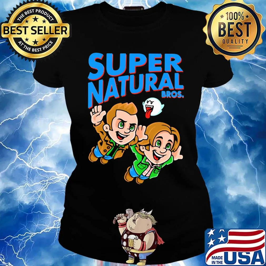 Super natural bros mario mashup s Ladies tee