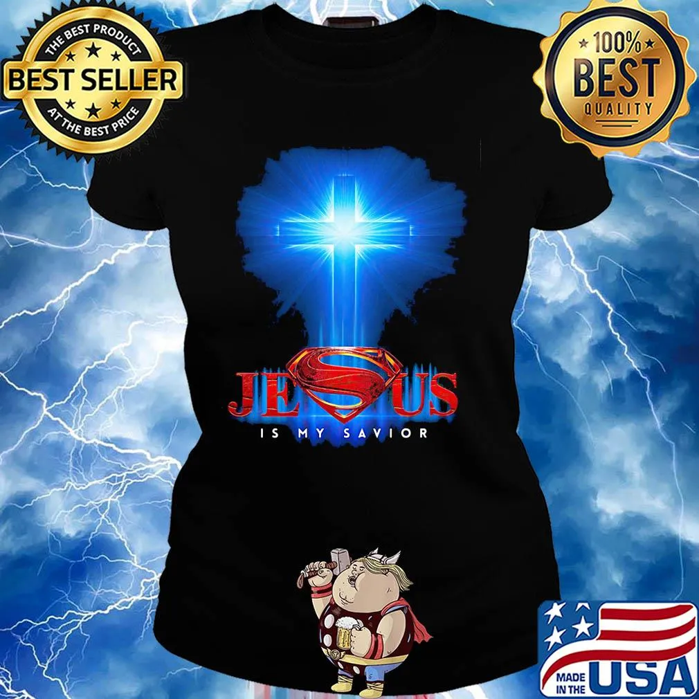 Superman jesus is my savior light s Ladies tee