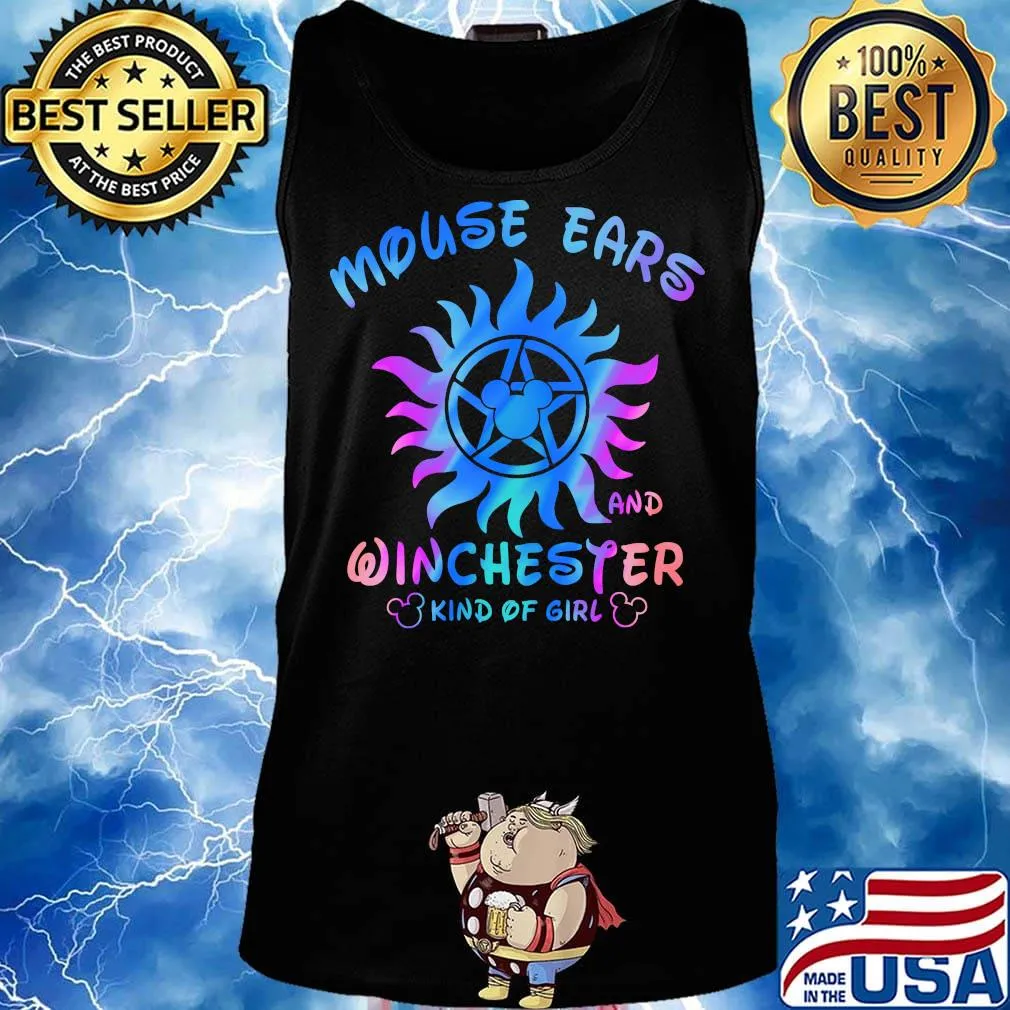 Supernatural mouse ears and winchester kind of girl s Tank top