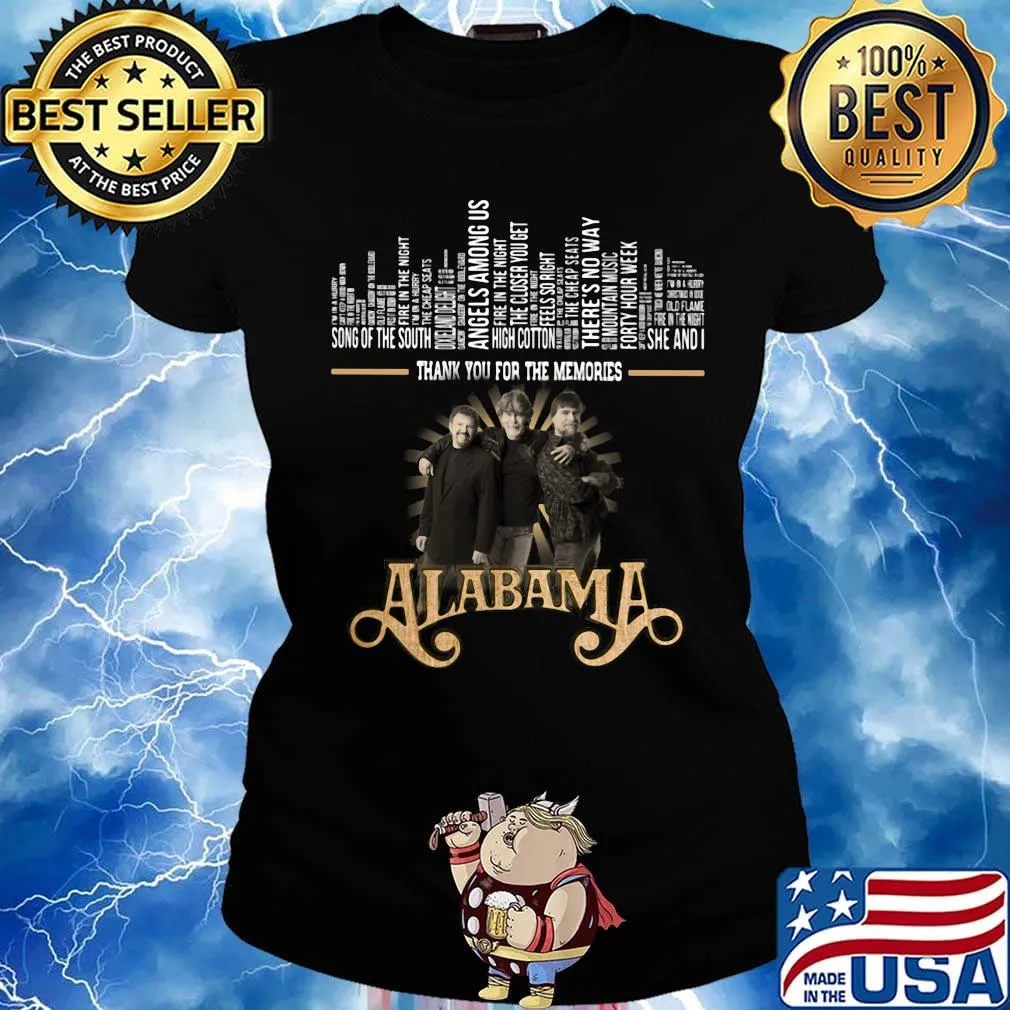 Thank you for the memories alabama band s Ladies tee