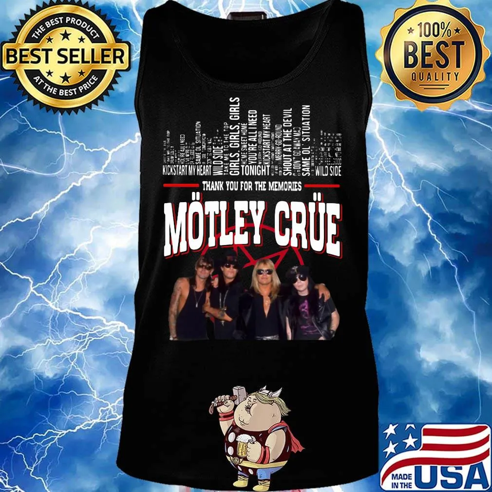 Thank you for the memories motley crue band s Tank top