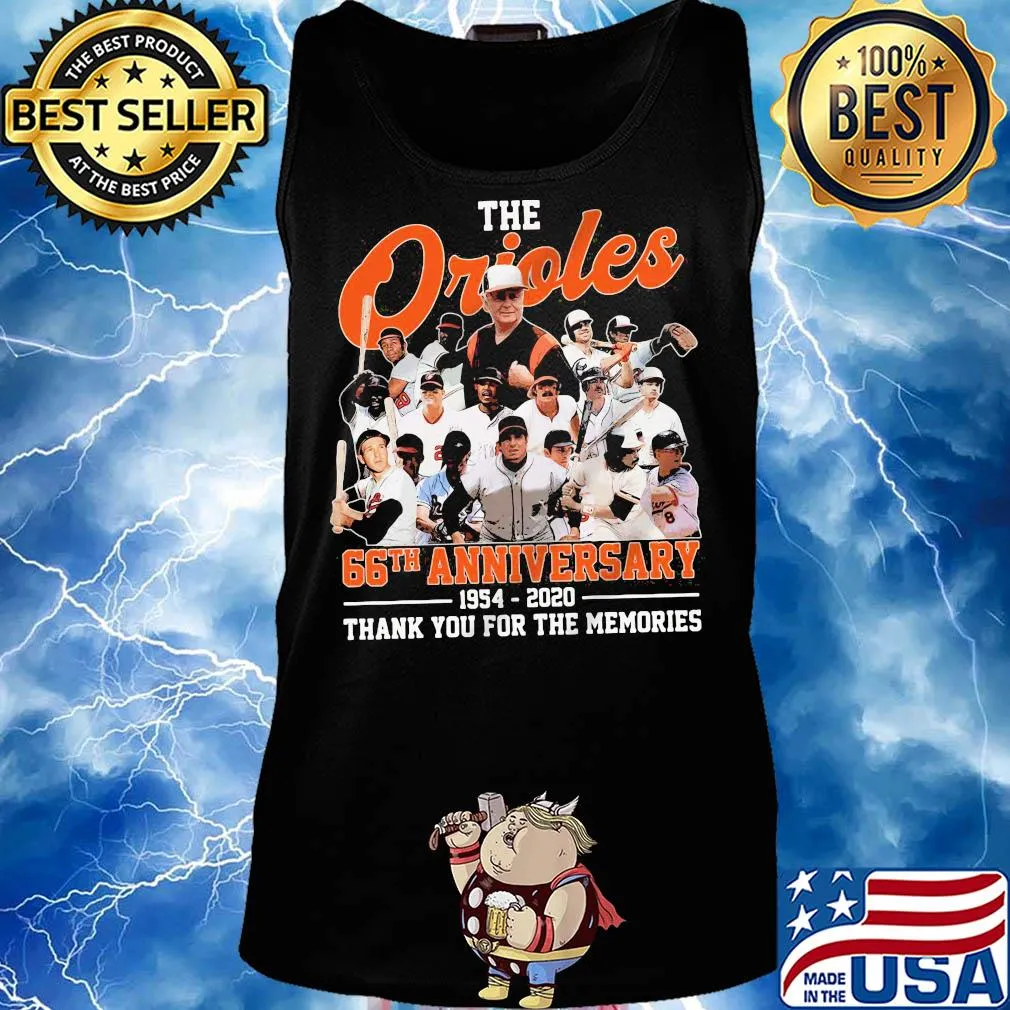 The baltimore orioles 66th anniversary 1954 2020 thank you for the memories s Tank top