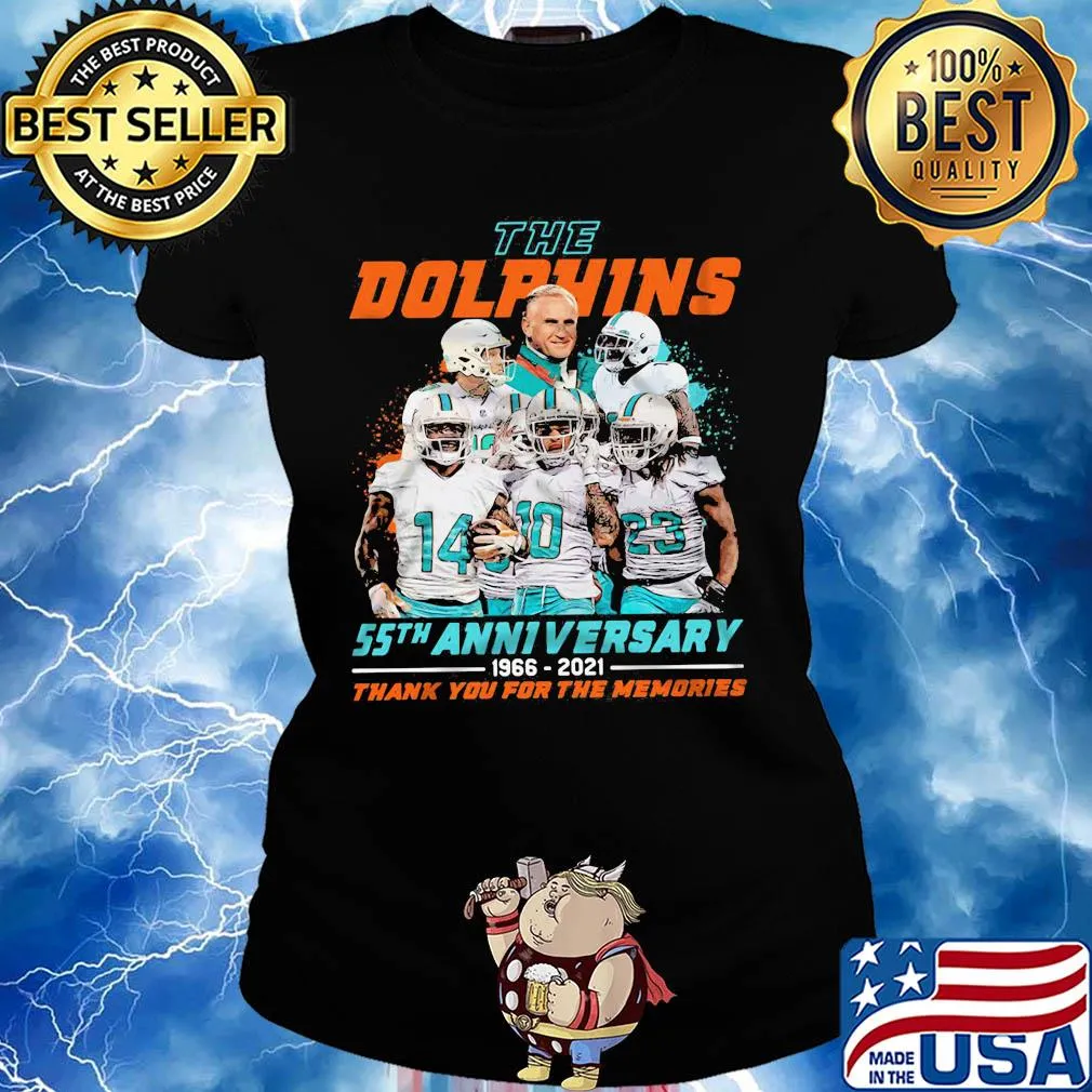 The miami dolphins 55th anniversary 1966 2021 thank you for the memories s Ladies tee