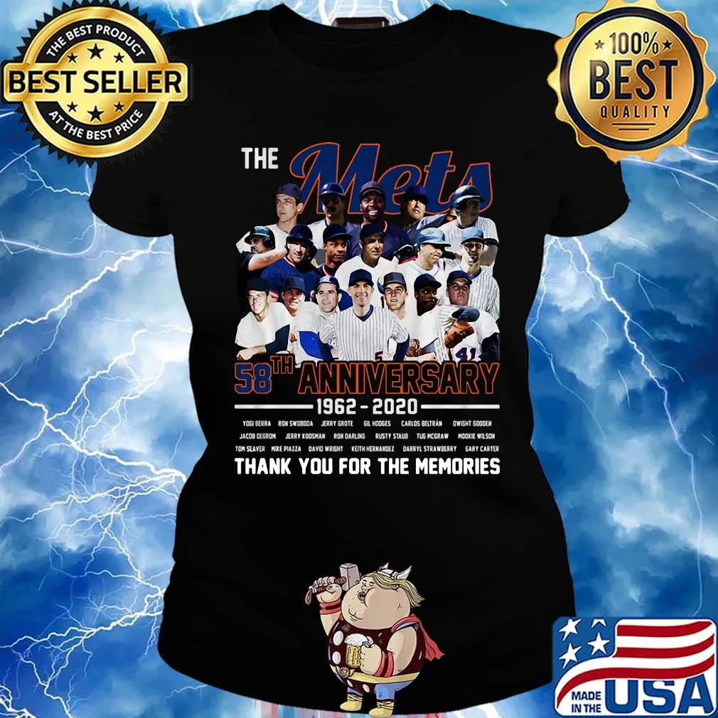 The new york mets 58th anniversary 1962 2020 thanks you for the memories s Ladies tee