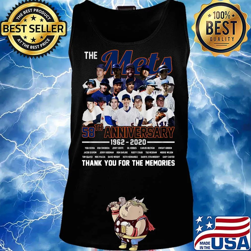 The new york mets 58th anniversary 1962 2020 thanks you for the memories s Tank top