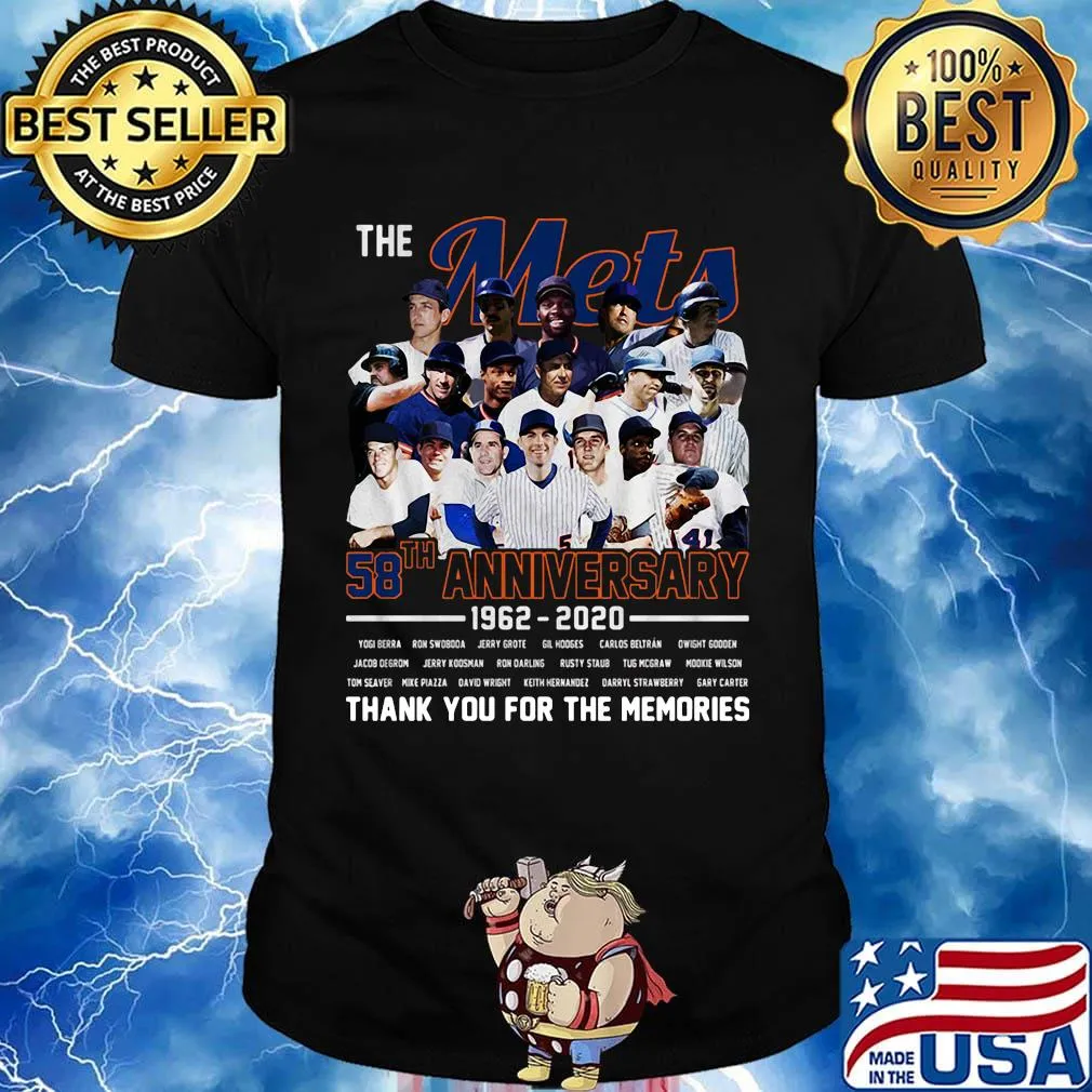 The new york mets 58th anniversary 1962 2020 thanks you for the memories shirt