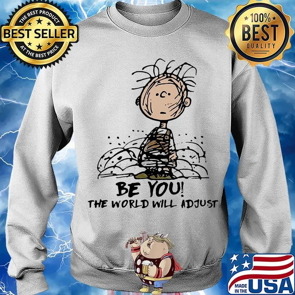 The peanuts charlie brown be you the world will adjust s Sweater