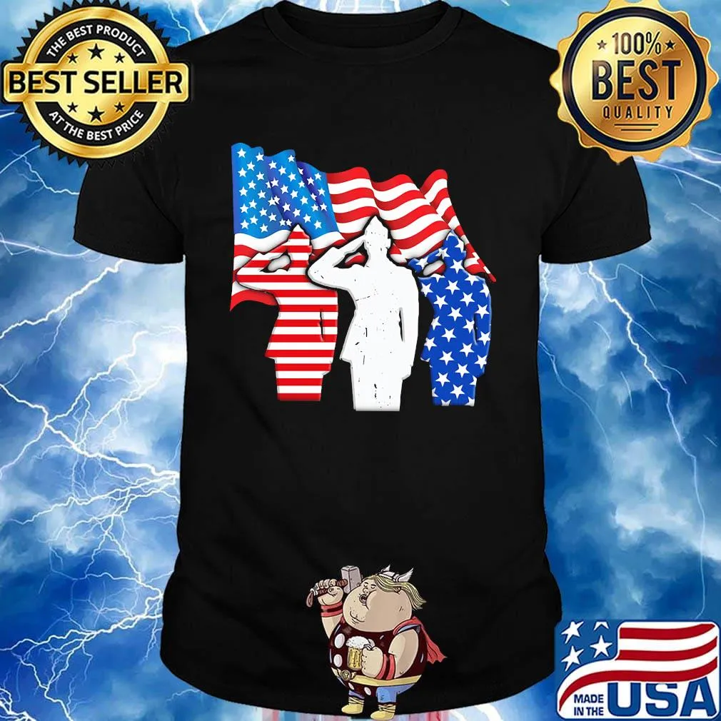 The Soldier Salutes American Flag Independence Day Shirt