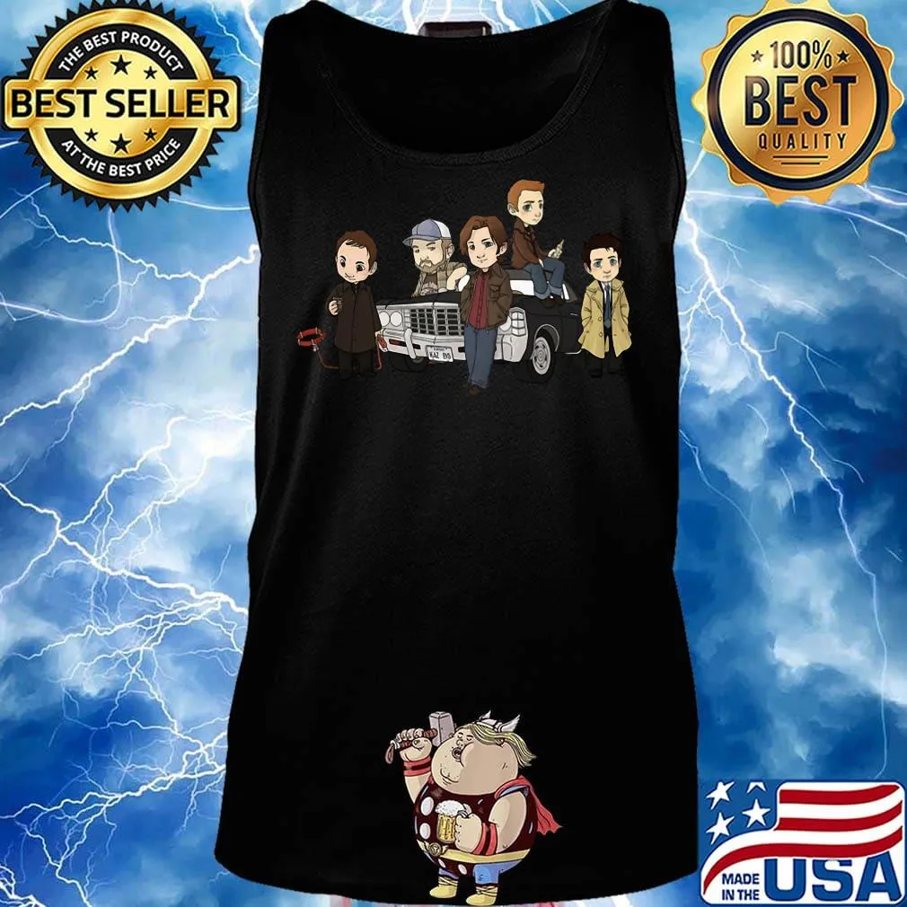 The supernaturals members chibi cartoon car s Tank top