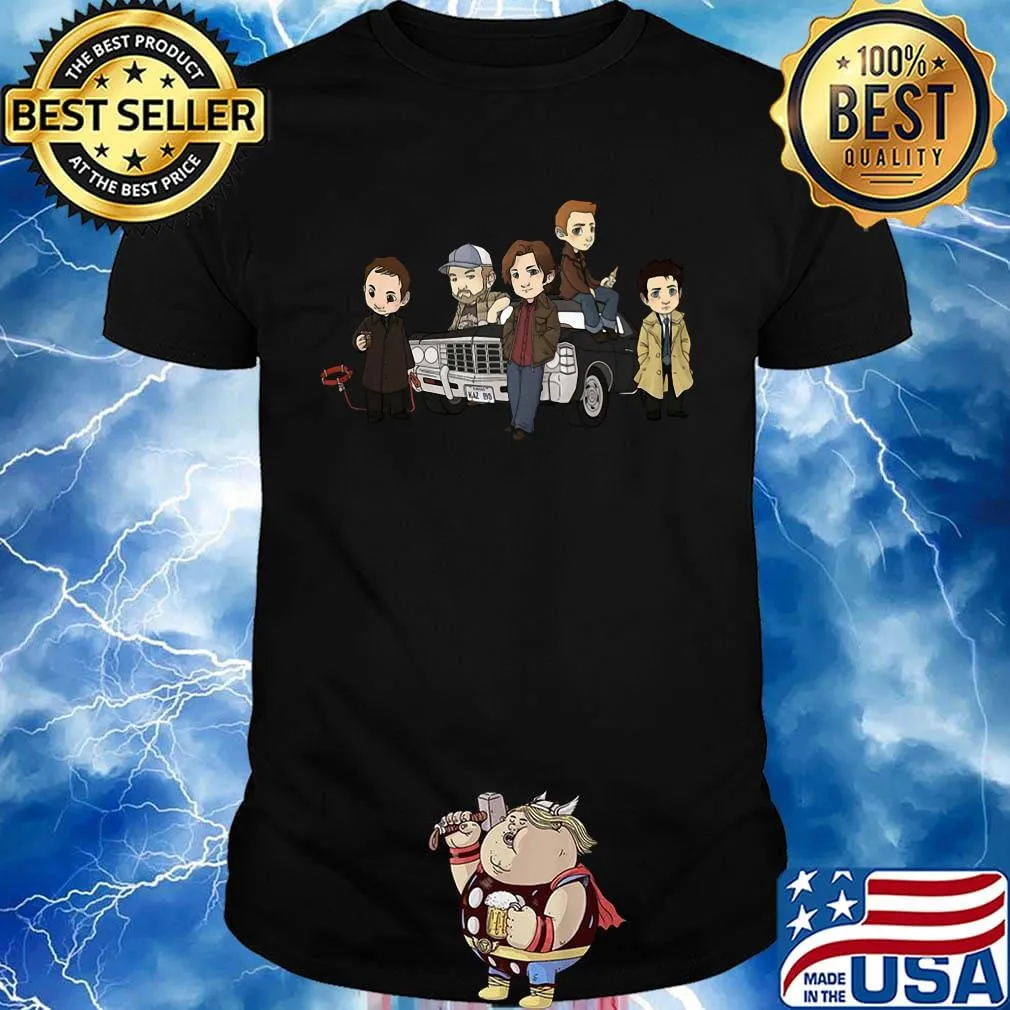 The supernaturals members chibi cartoon car shirt