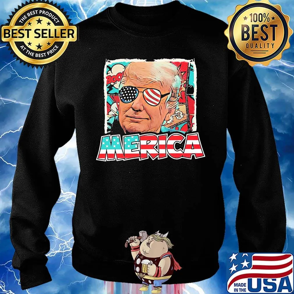 Trump wear glasses American flag s Sweater