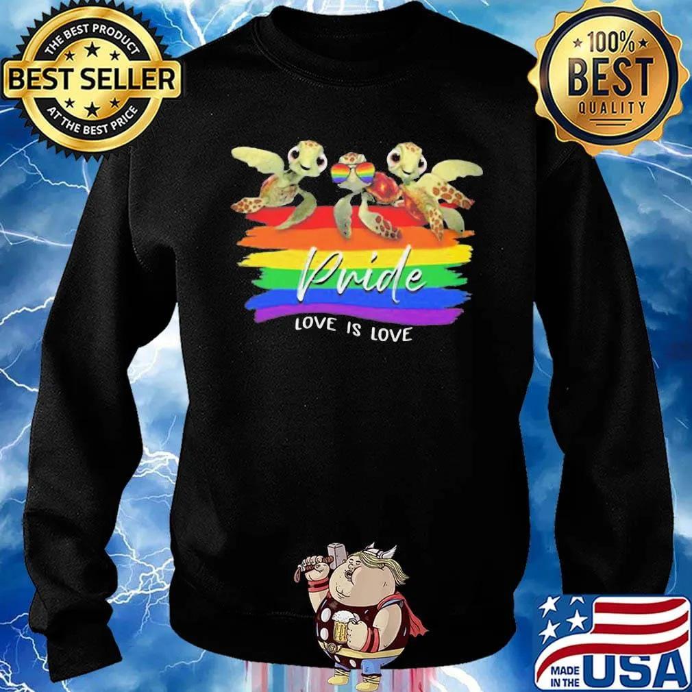 Turtle LGBT Pride Rainbow Love Is Love Shirt Sweater