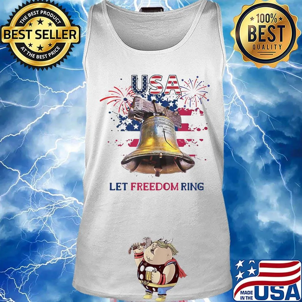 Usa let freedom ring firework america 4th of july independence day s Tank top