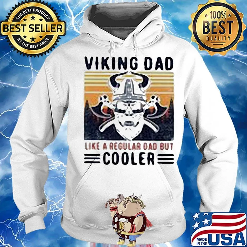 Viking dad like a regular dad but cooler skull vintage retro s Hoodie