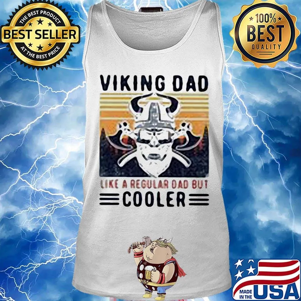 Viking dad like a regular dad but cooler skull vintage retro s Tank top