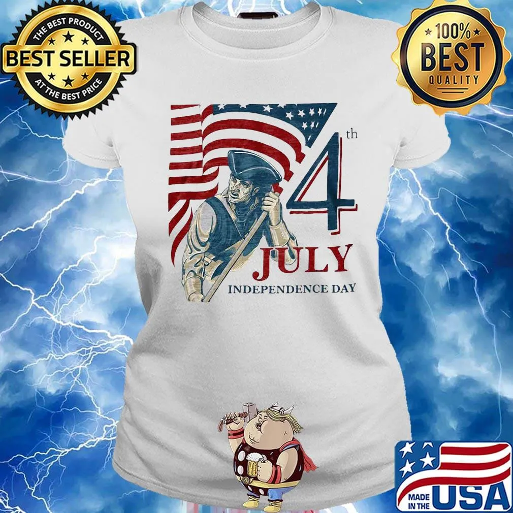 Vintage fourth 4th july independence day american flag s Ladies tee