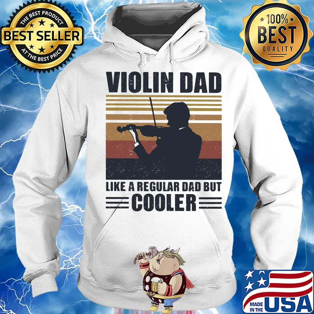 Violin dad like a regular dad but cooler vintage retro s Hoodie