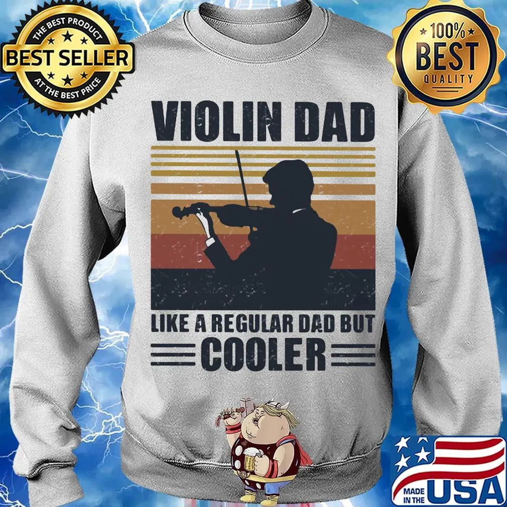 Violin dad like a regular dad but cooler vintage retro s Sweater