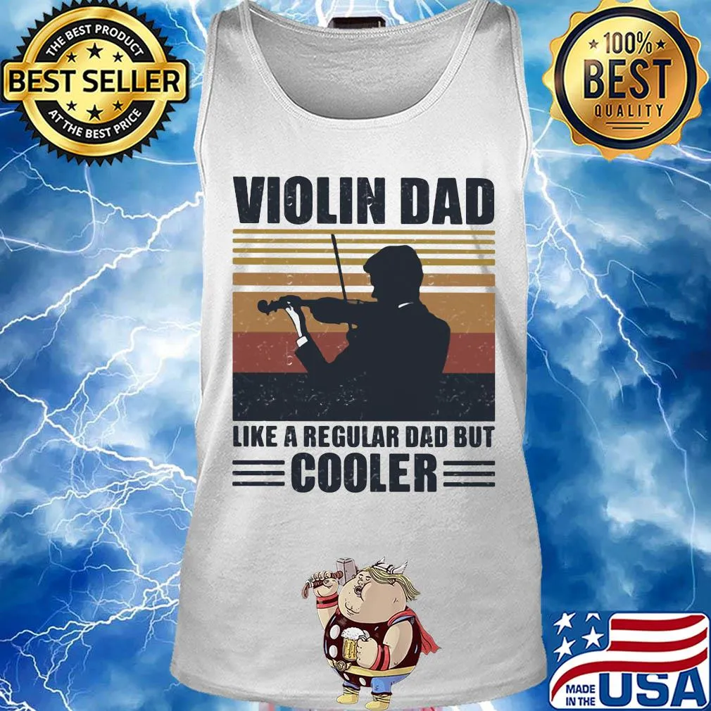 Violin dad like a regular dad but cooler vintage retro s Tank top