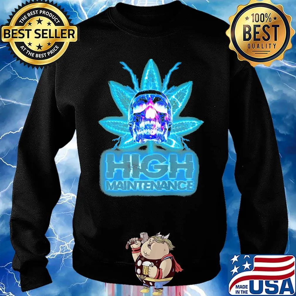 Weed skull high maintenance s Sweater