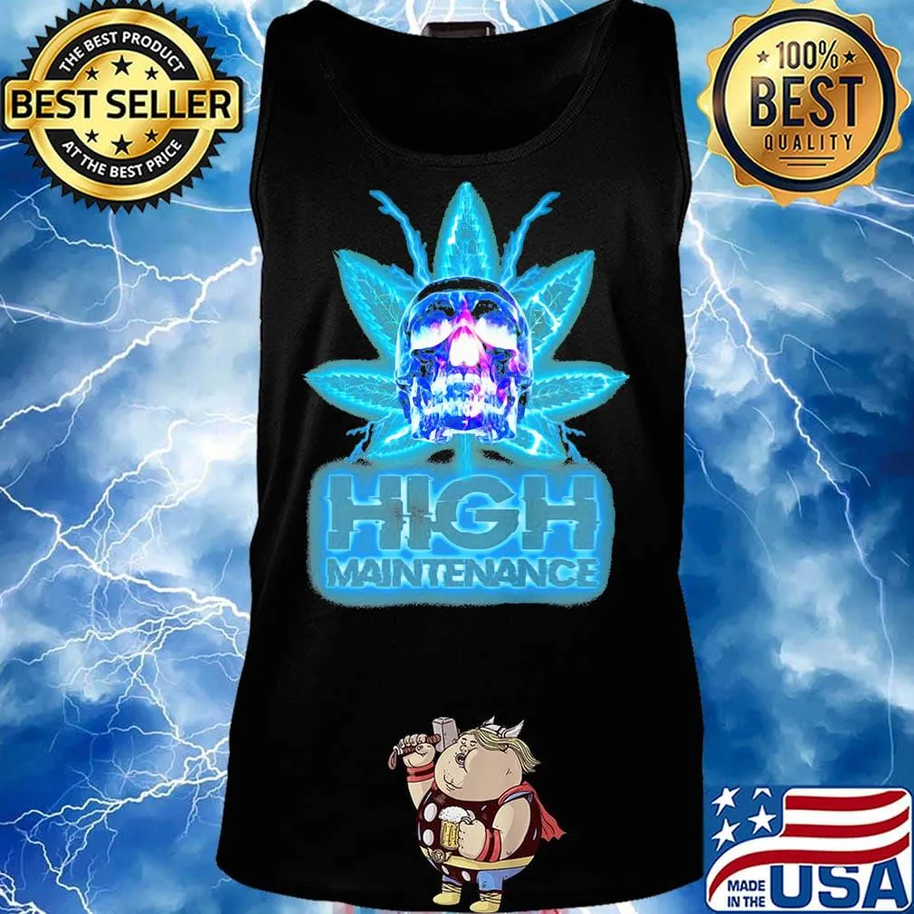 Weed skull high maintenance s Tank top