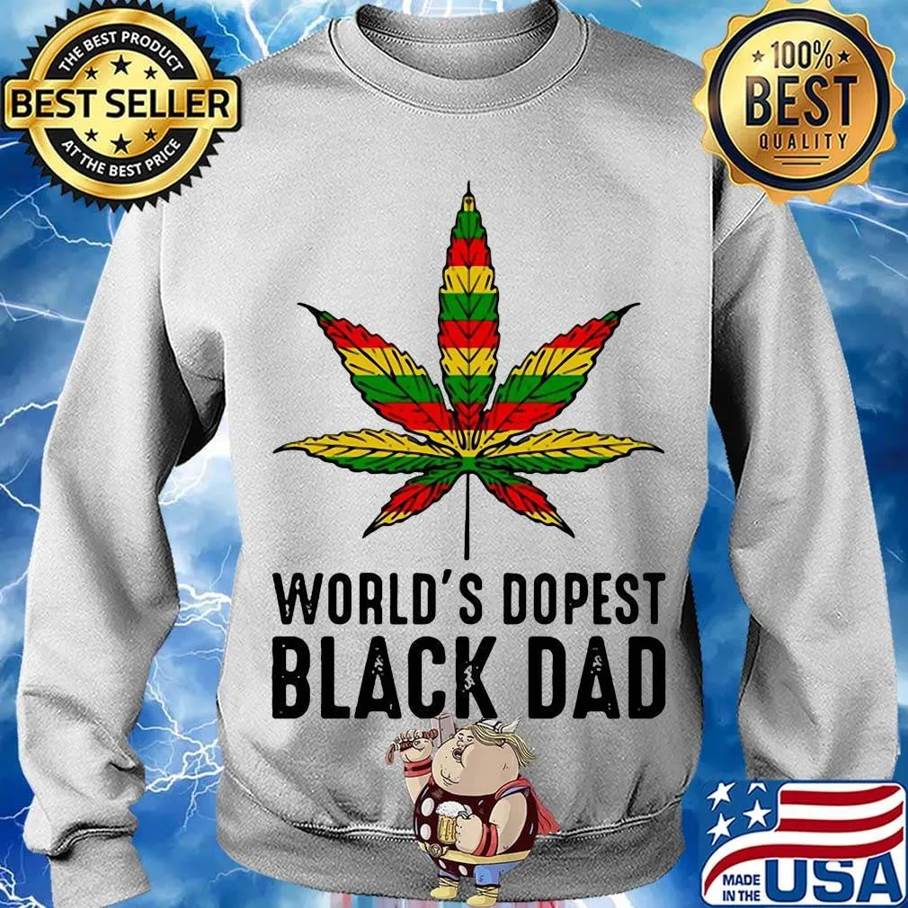 Weed world's dopest black dad happy father's day s Sweater