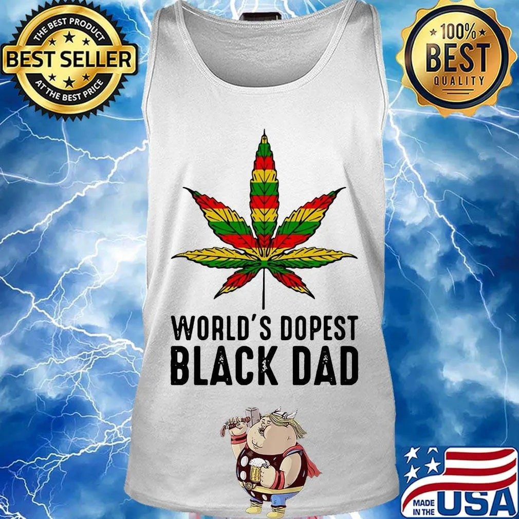 Weed world's dopest black dad happy father's day s Tank top