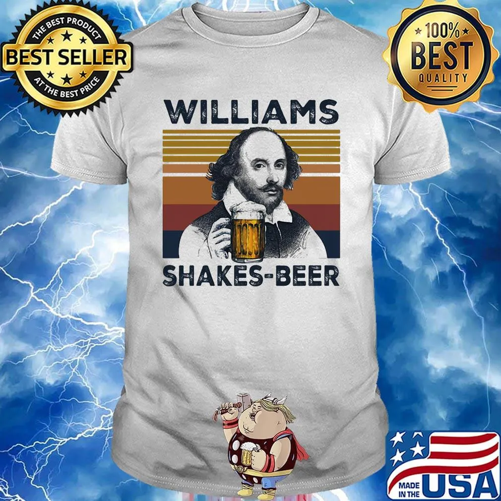William shakespeare beer vintage retro shirt