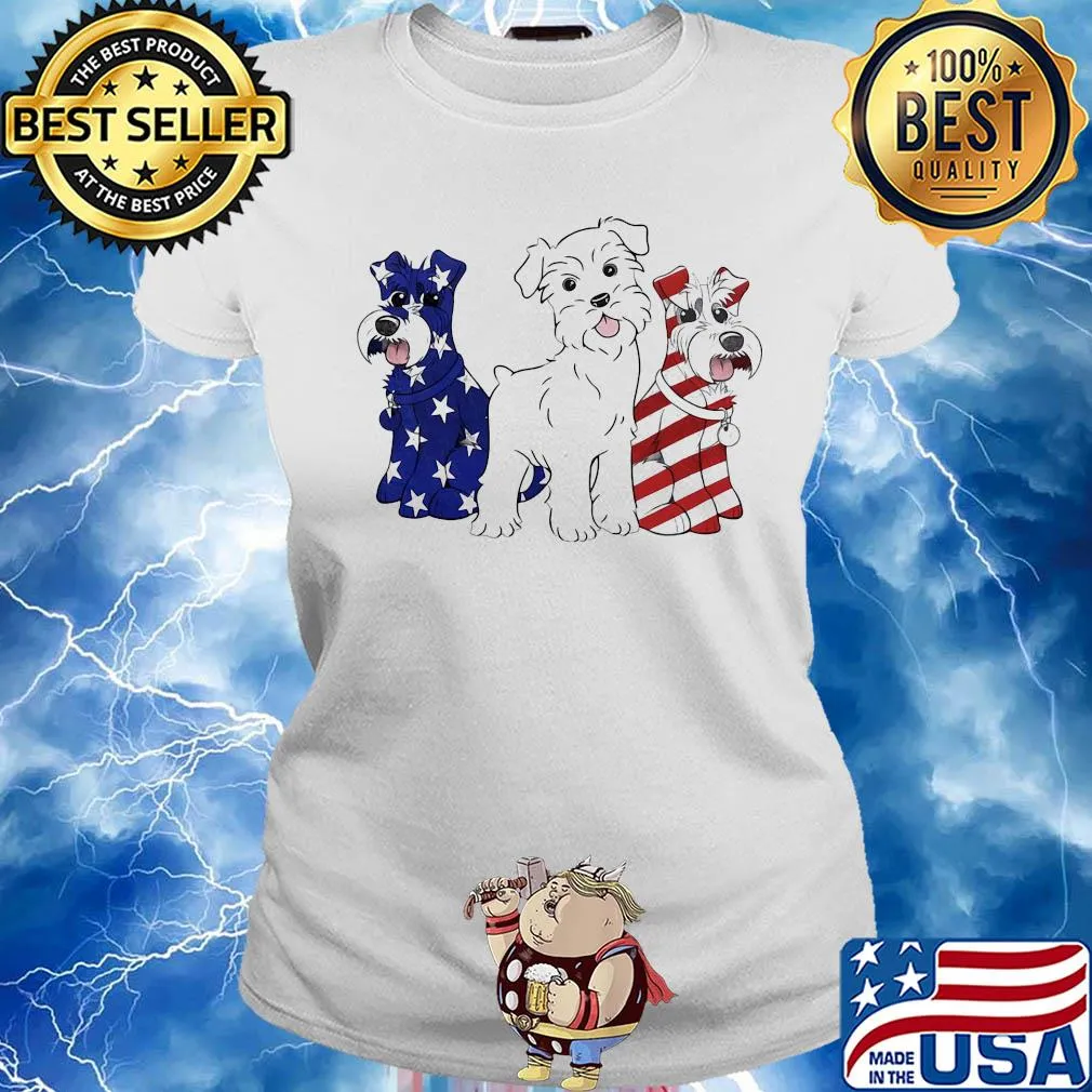Yorkshire terrier American flag veteran Independence Day s Ladies tee
