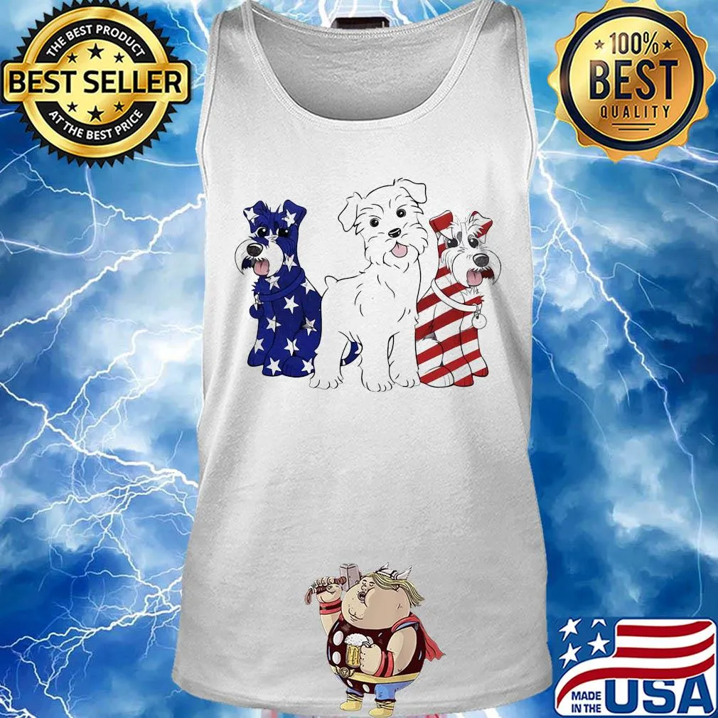 Yorkshire terrier American flag veteran Independence Day s Tank top