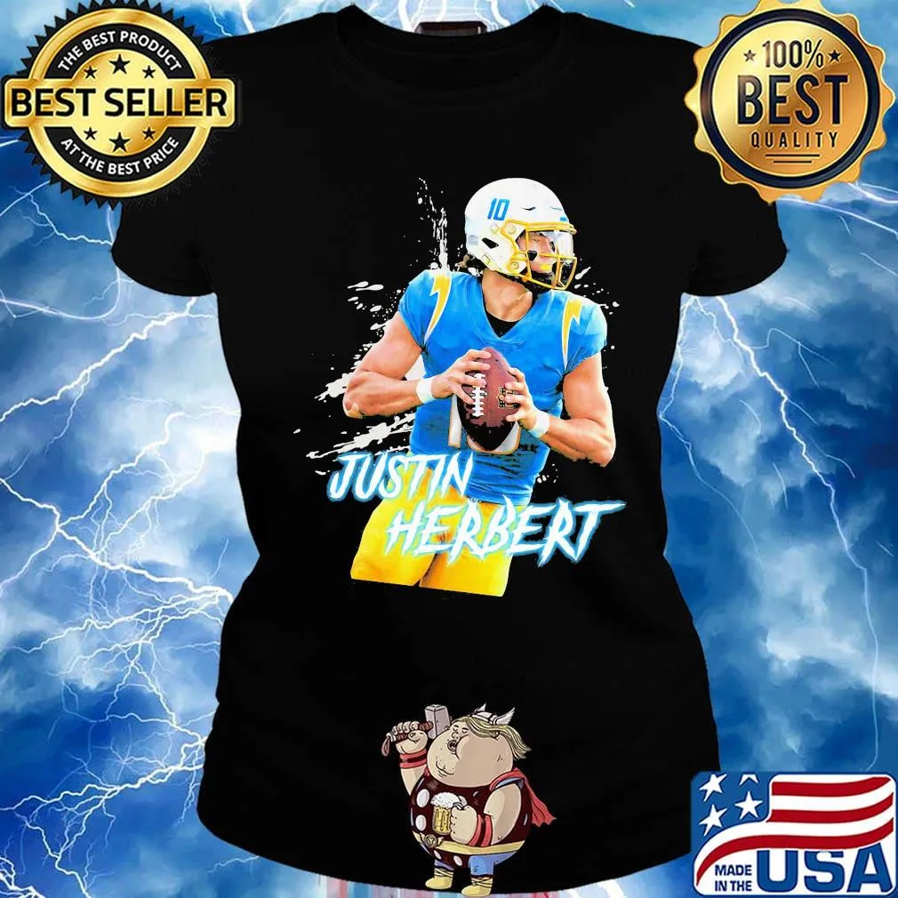 10 justin herbert los angeles football s Ladies tee