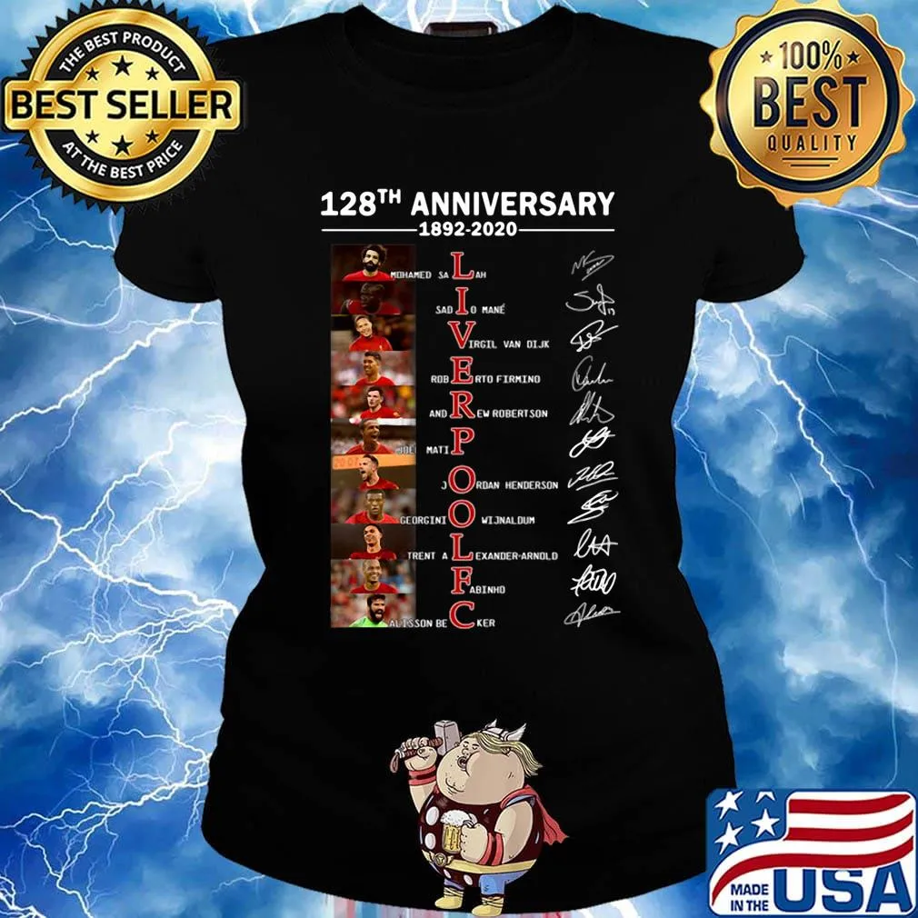 128th anniversary 1892 2020 liverpool fc players signatures s Ladies tee