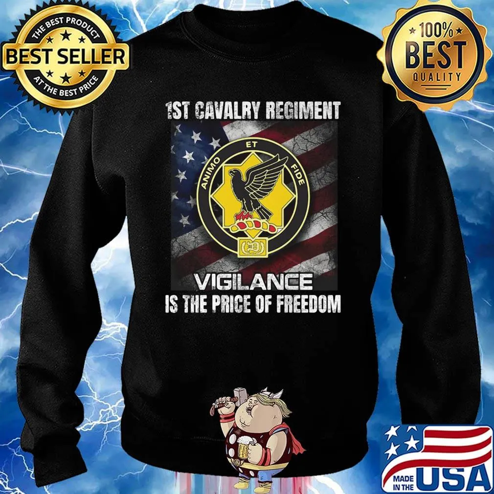 1st cavalry regiment vigilance is the price of freedom american flag independence day s Sweater