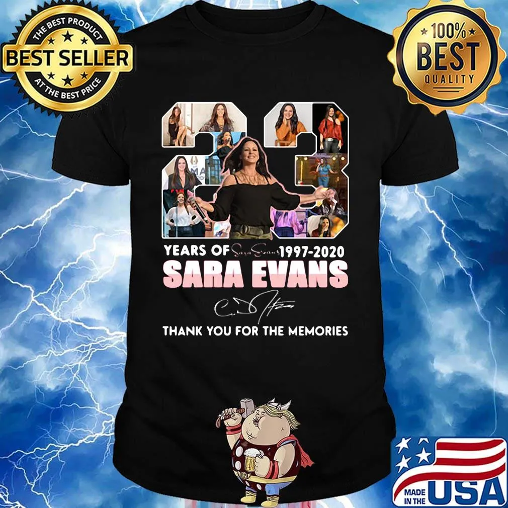 23 years of 1997 2020 sara evans thank you for the memories signature shirt