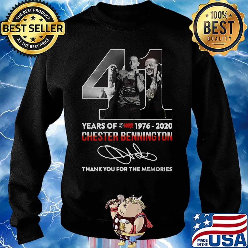41 years of 1976 2020 chester bennington thank you for the memories signature s Sweater