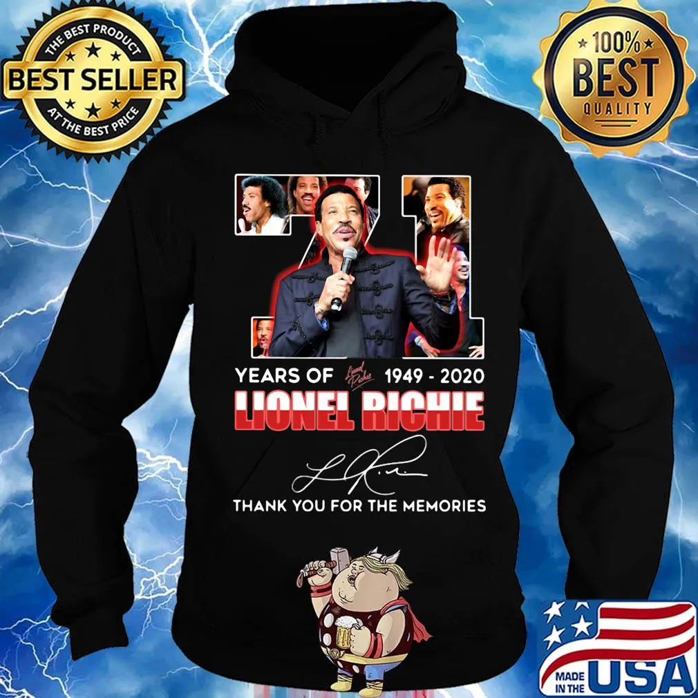 71 years of 1949 2020 lionel richie thank you for the memories signature s Hoodie